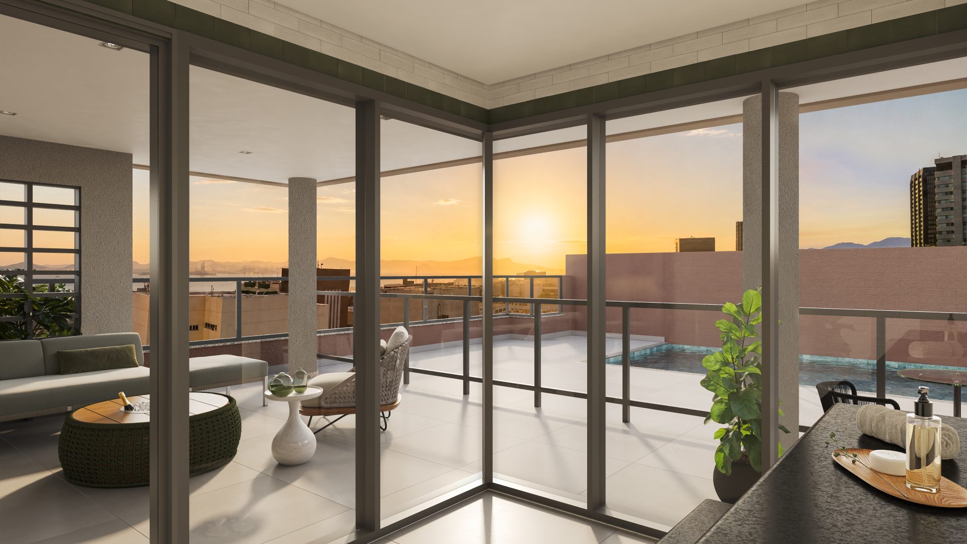 lazer rooftop Q Studios centro do Rio 29 m2